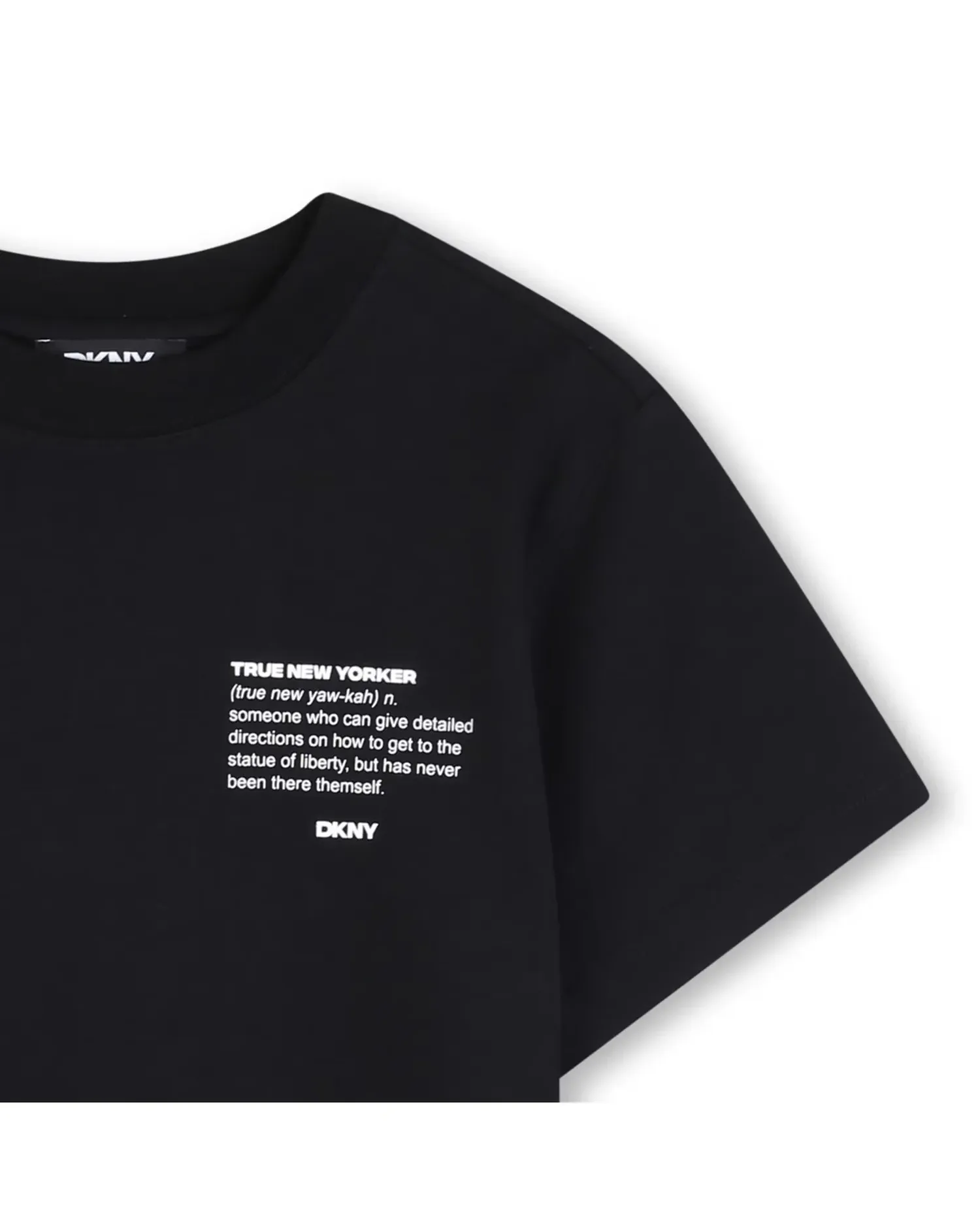 Унисекс футболка из хлопка с большим принтом DKNY, черный — фото 2