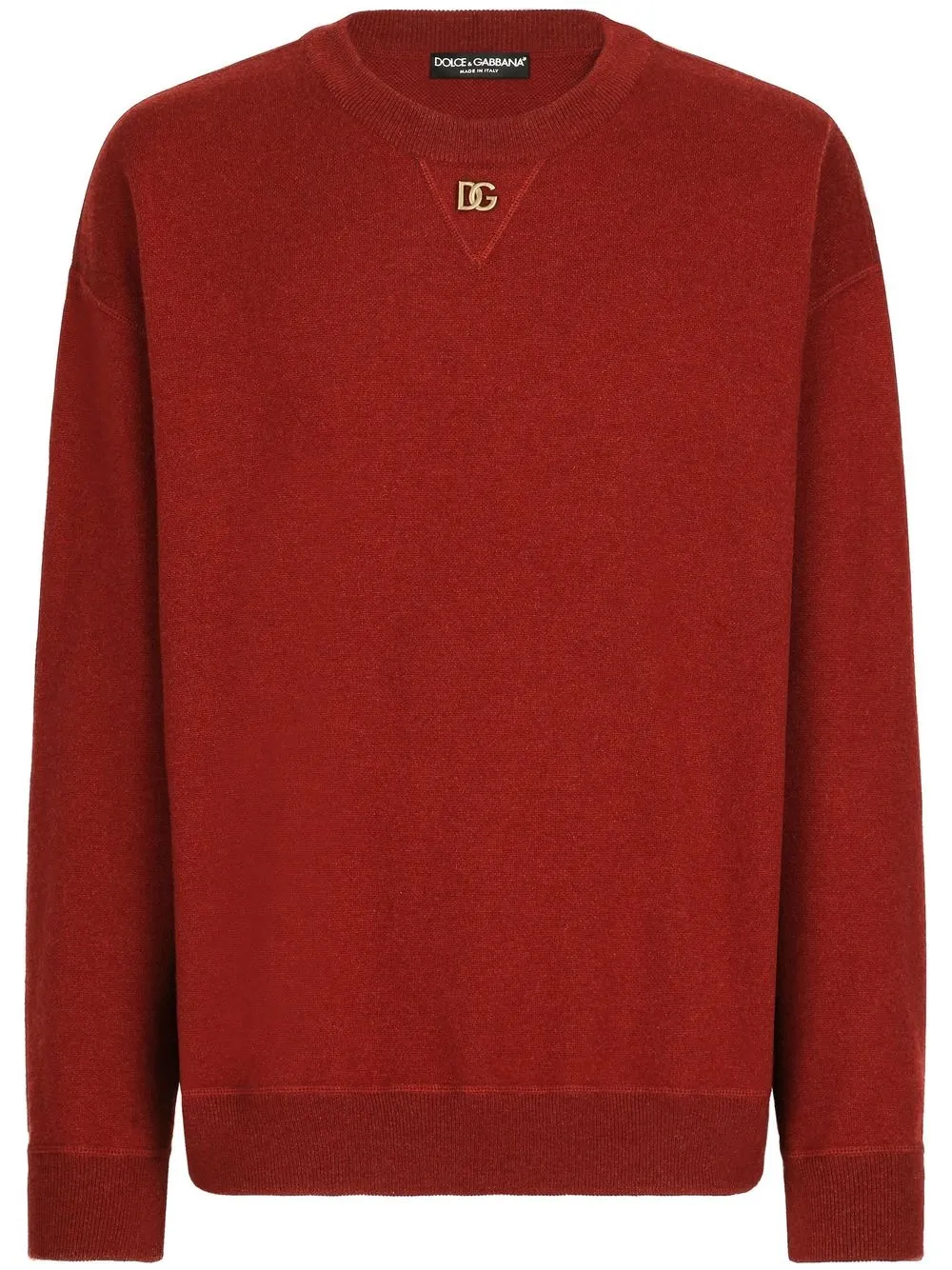 

Кашемировый джемпер с логотипом DG DOLCE & GABBANA, красный