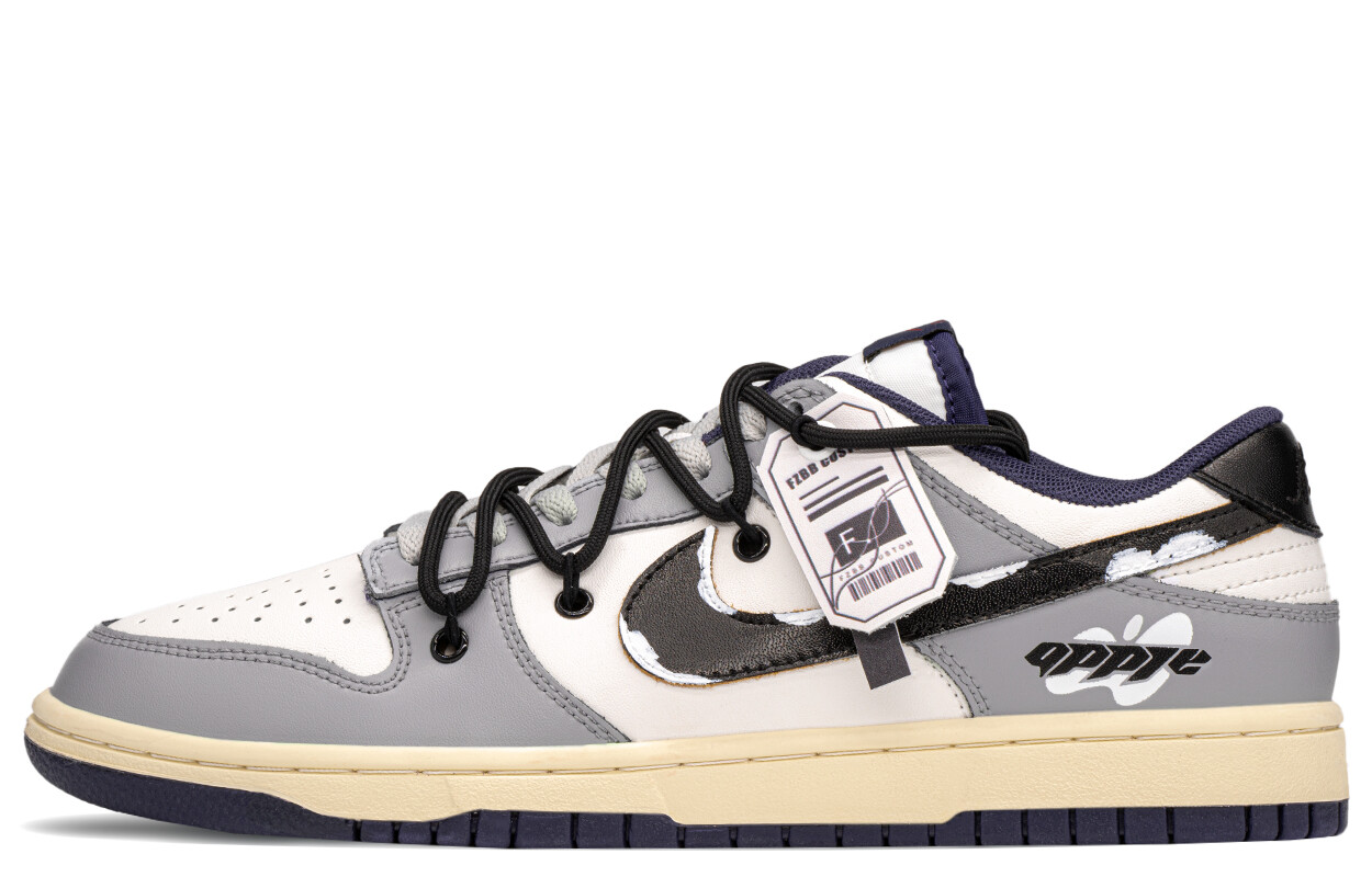 

Кроссовки Nike Dunk Skateboarding Shoes Men Low-top Black/grey, черный/серый
