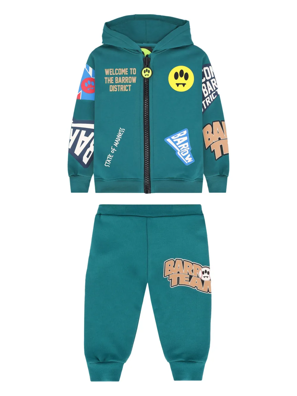

Спортивный костюм с графичным принтом Barrow kids, зеленый