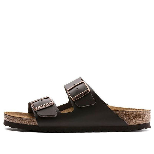 

Тапочки arizona natural leather sandals 'dark brown' Birkenstock, коричневый