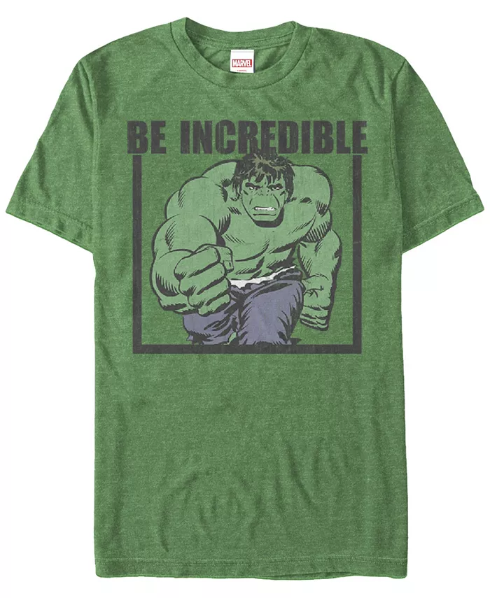 

Футболка с коротким рукавом Marvel Men's Comic Collection Classic The Hulk Be Incredible Fifth Sun, зеленый