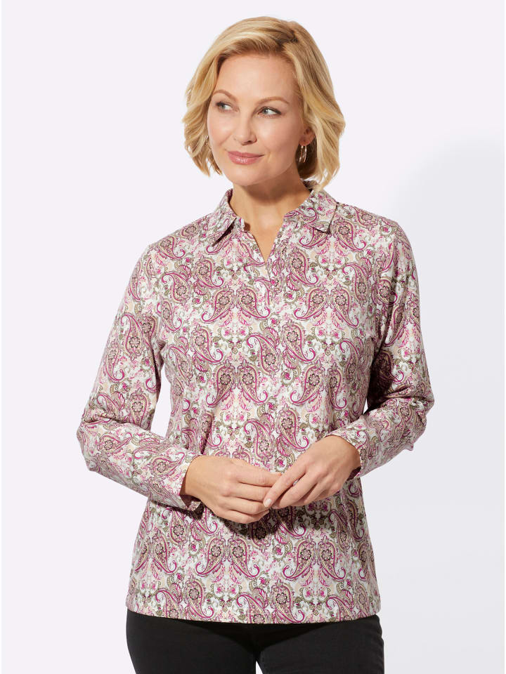 

Рубашка-поло с длинными рукавами и принтом в кунжутно-розовых тонах WITT WEIDEN