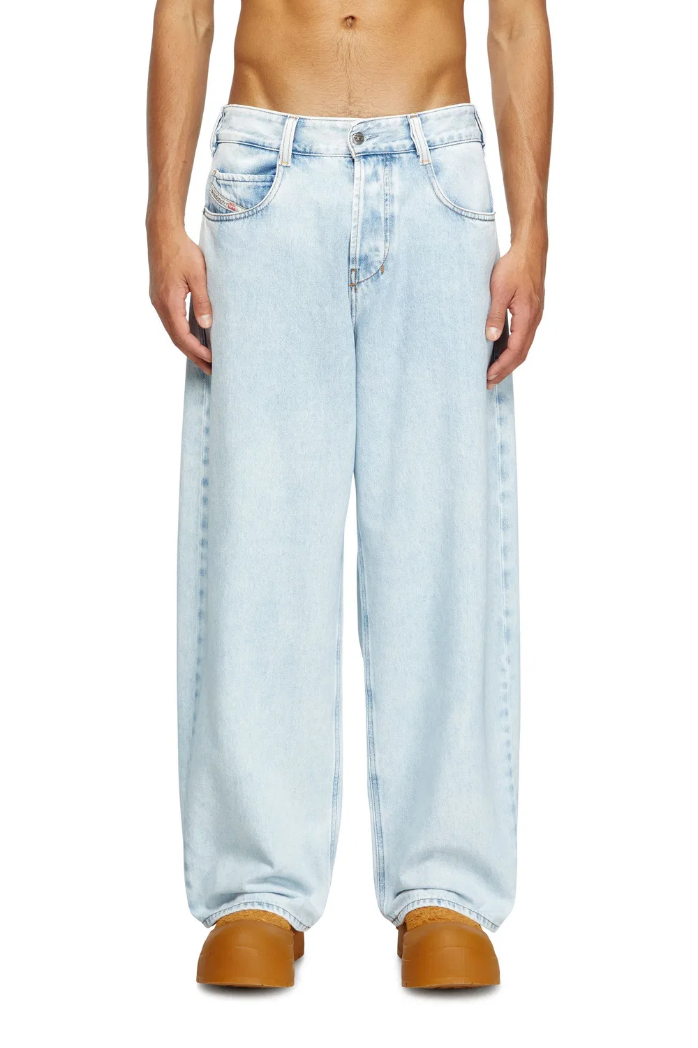 Мужские свободные джинсовые брюки 1997 г. D-ENIM-M L.32 Diesel, Light Indigo Blue