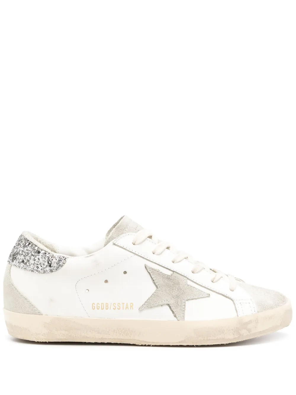 Кеды Super-Star с блестками GOLDEN GOOSE, белый