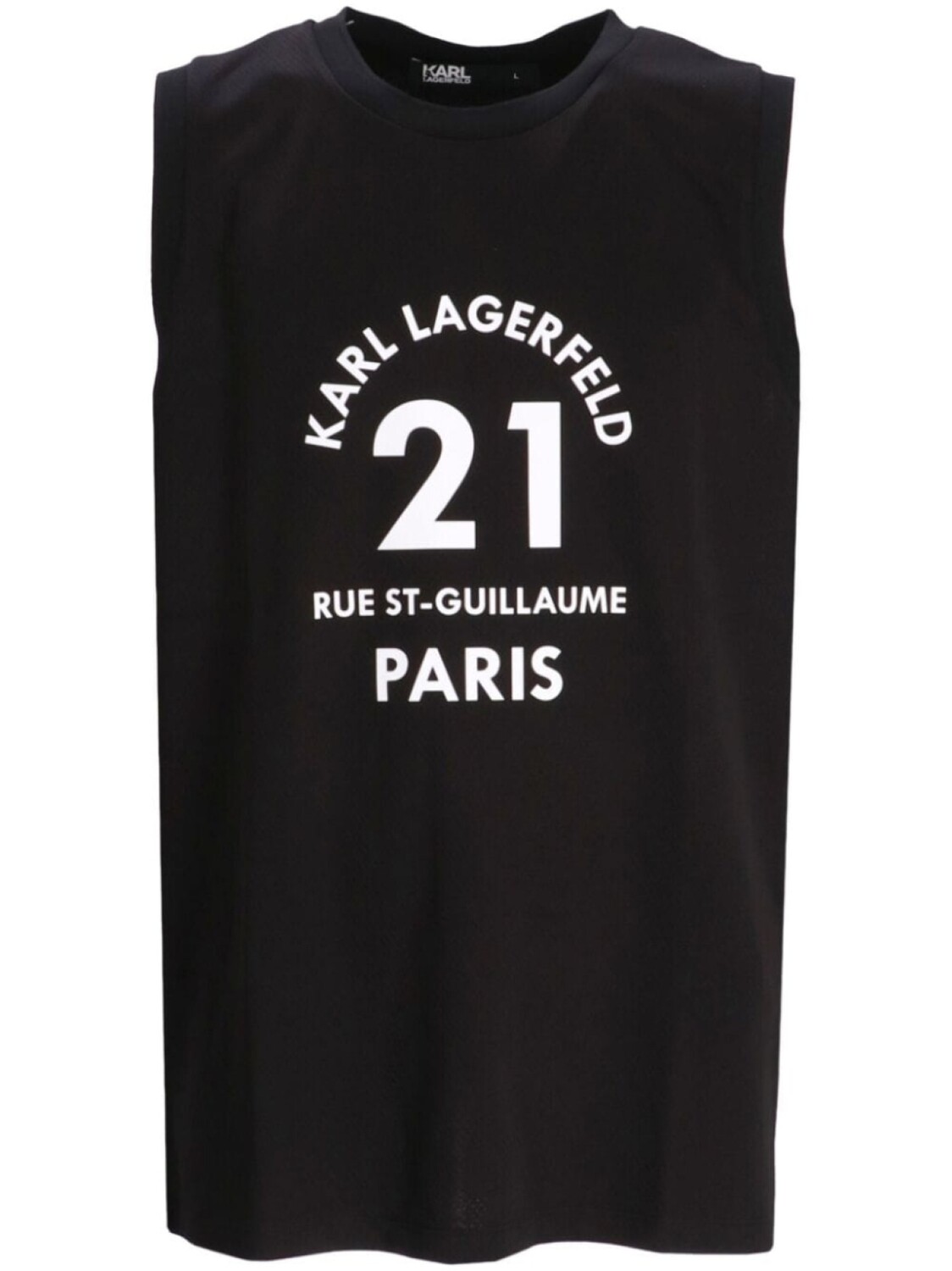 

Karl Lagerfeld топ с принтом 21 Rue St-Guillaume, черный
