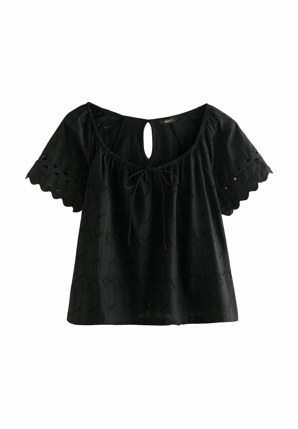 

Блуза REGULAR FIT BRODERIE SHORT SLEEVE Next, черный