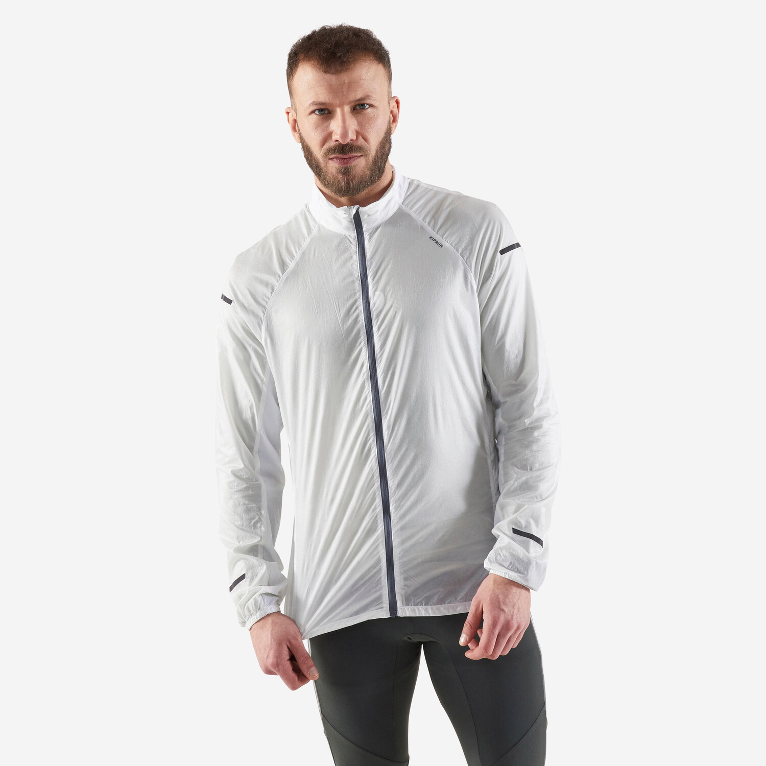 

Куртка мужская ветрозащитная KIPRUN WIND JACKET - БЕЛАЯ Kiprun