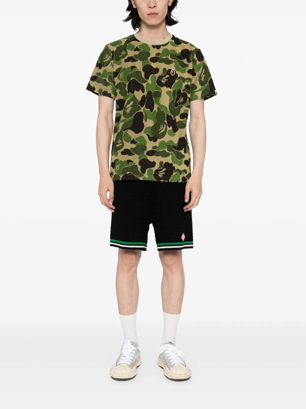 Жаккардовая футболка ABC A BATHING APE, зеленый — фото 2
