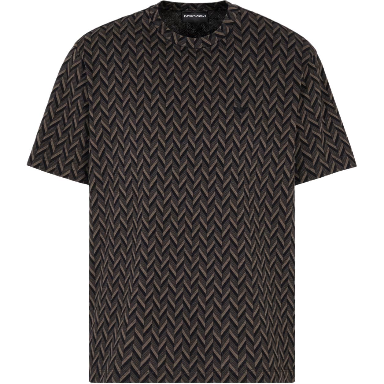

Футболка Asv Icon Jacquard EMPORIO ARMANI, коричневый