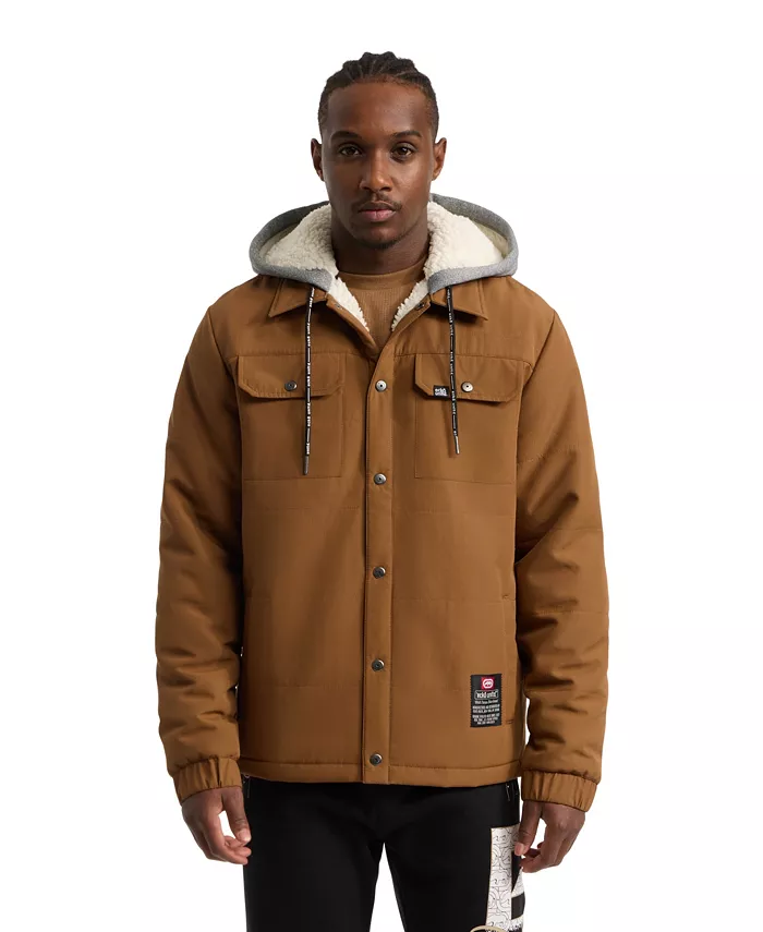 

Мужская куртка с подкладкой из шерпи Quietly Standing Out Ecko Unltd, коричневый