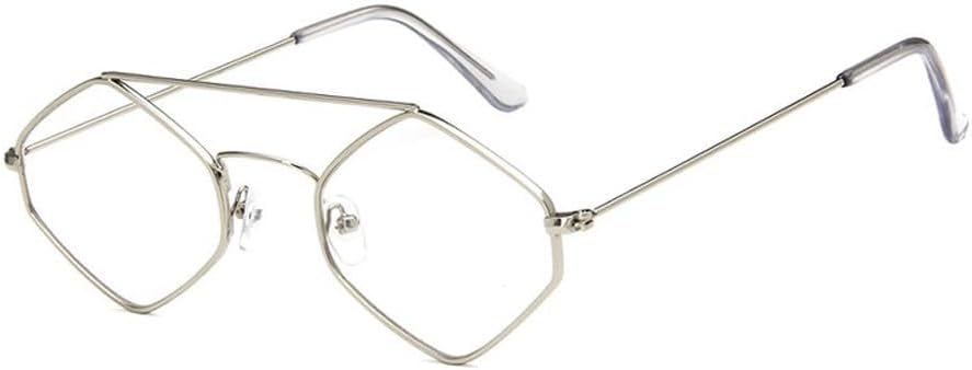 

Женские солнцезащитные очки «кошачий глаз», модные многоугольные солнцезащитные очки в винтажном стиле с металлической оправой и защитой от УФ-излучения UV400 TKKTLLT, Silver-clear