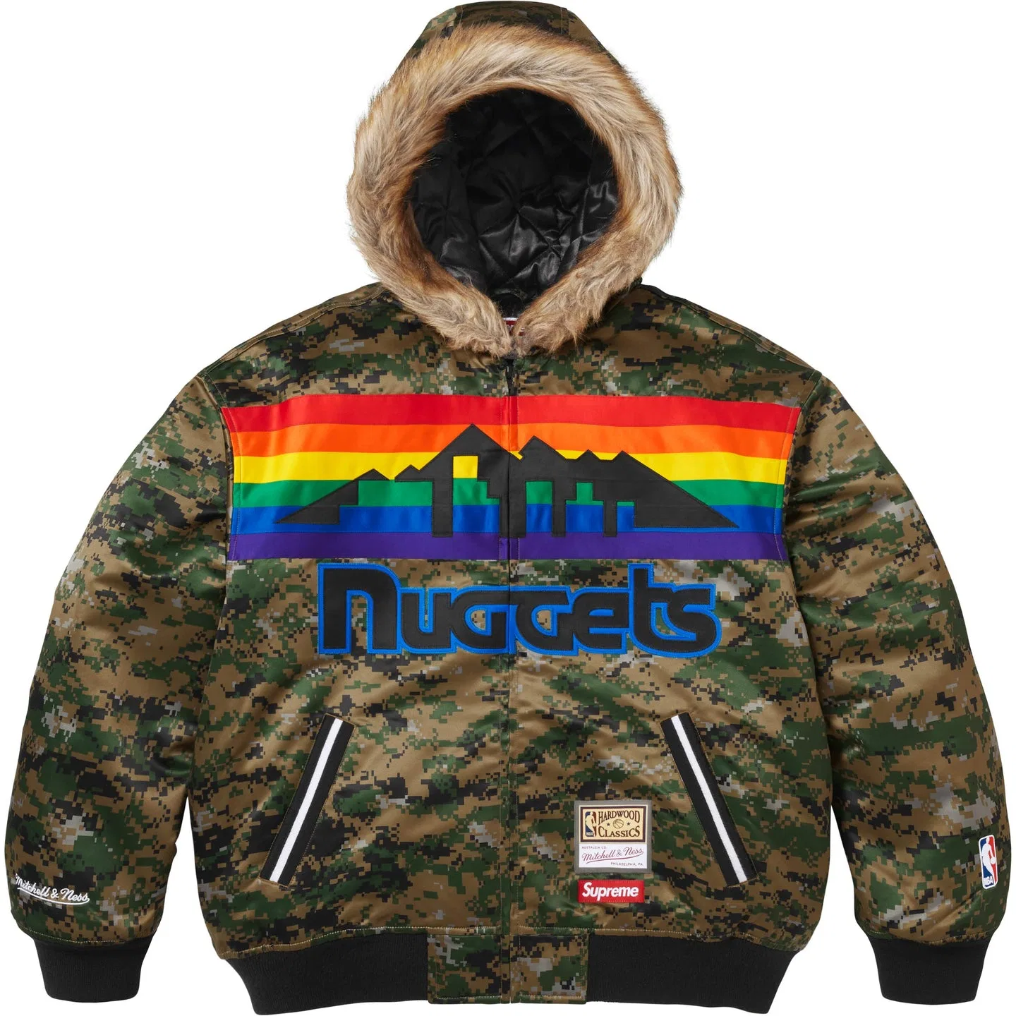 Куртка Supreme X Mitchell & Ness с камуфляжным принтом