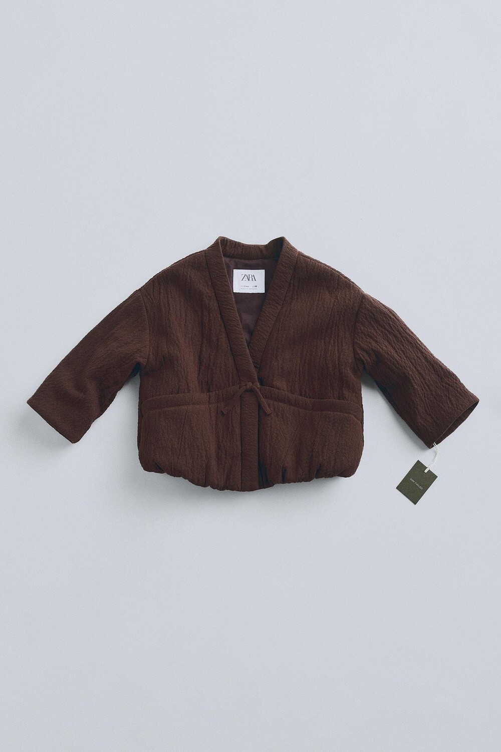 

Timelesz – кимоно текстурированная куртка ZARA, коричневый