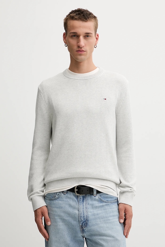 

Хлопковый свитер Tommy Jeans, серый