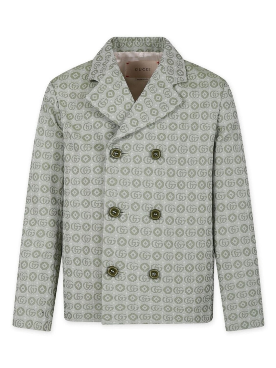

Gucci Kids пиджак с логотипом Double G, зеленый