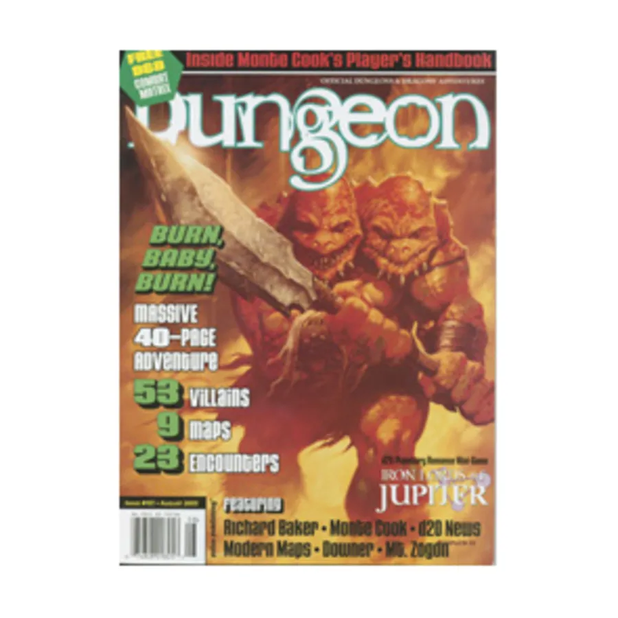 

Журнал #101 "Burn, Baby, Burn!, Monster Matrix Card", Dungeon Magazine #101 - #150