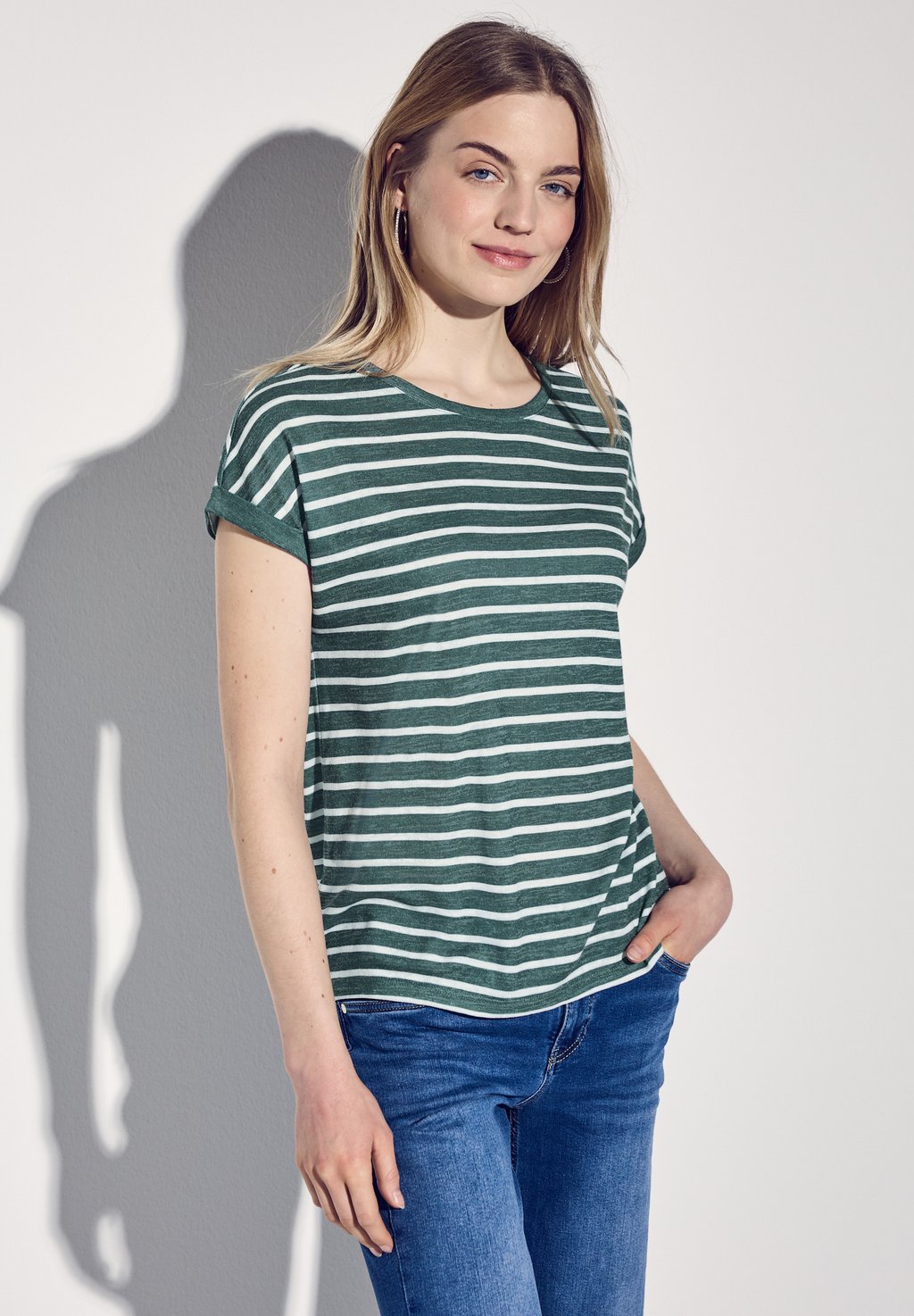 

Футболка с принтом GESTREIFTES Street One, зеленый