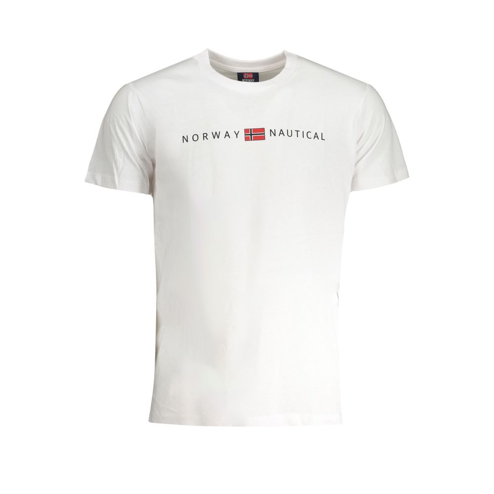 

Белая хлопковая футболка Geographical Norway