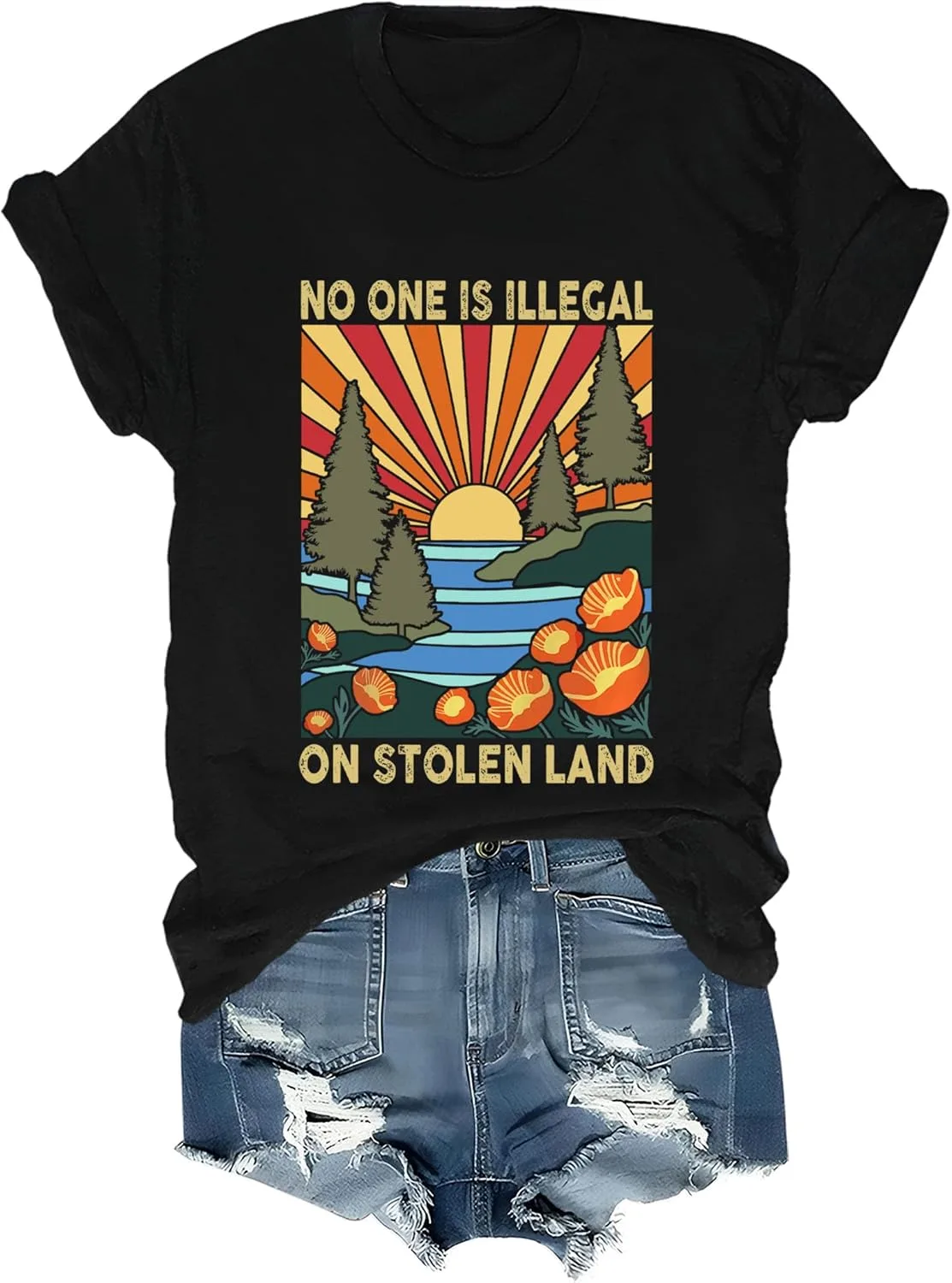 

Свитшот Funny Boho Retro с цветочным принтом