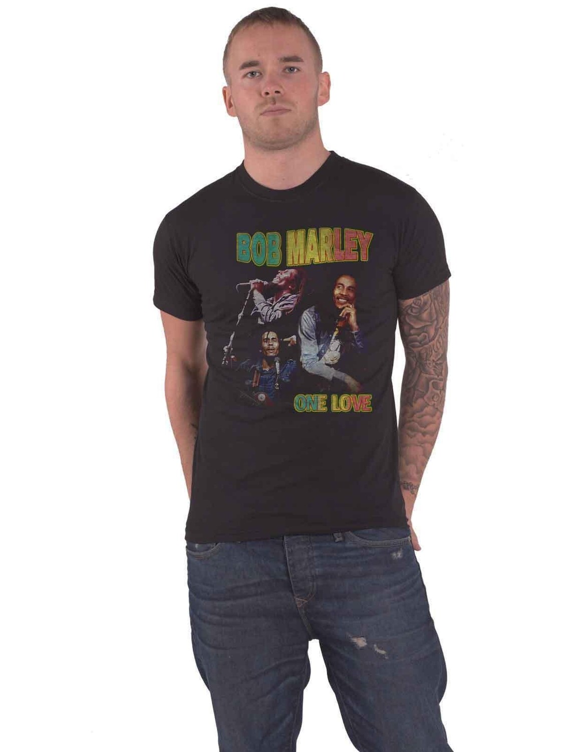

Футболка One Love Homage Bob Marley, черный