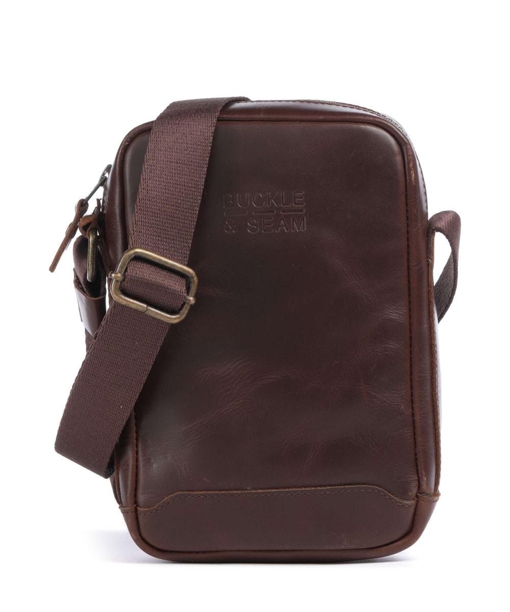 

Сумка через плечо Crazy Horse Runner из мелкозернистой коровьей кожи Buckle & Seam, коричневый