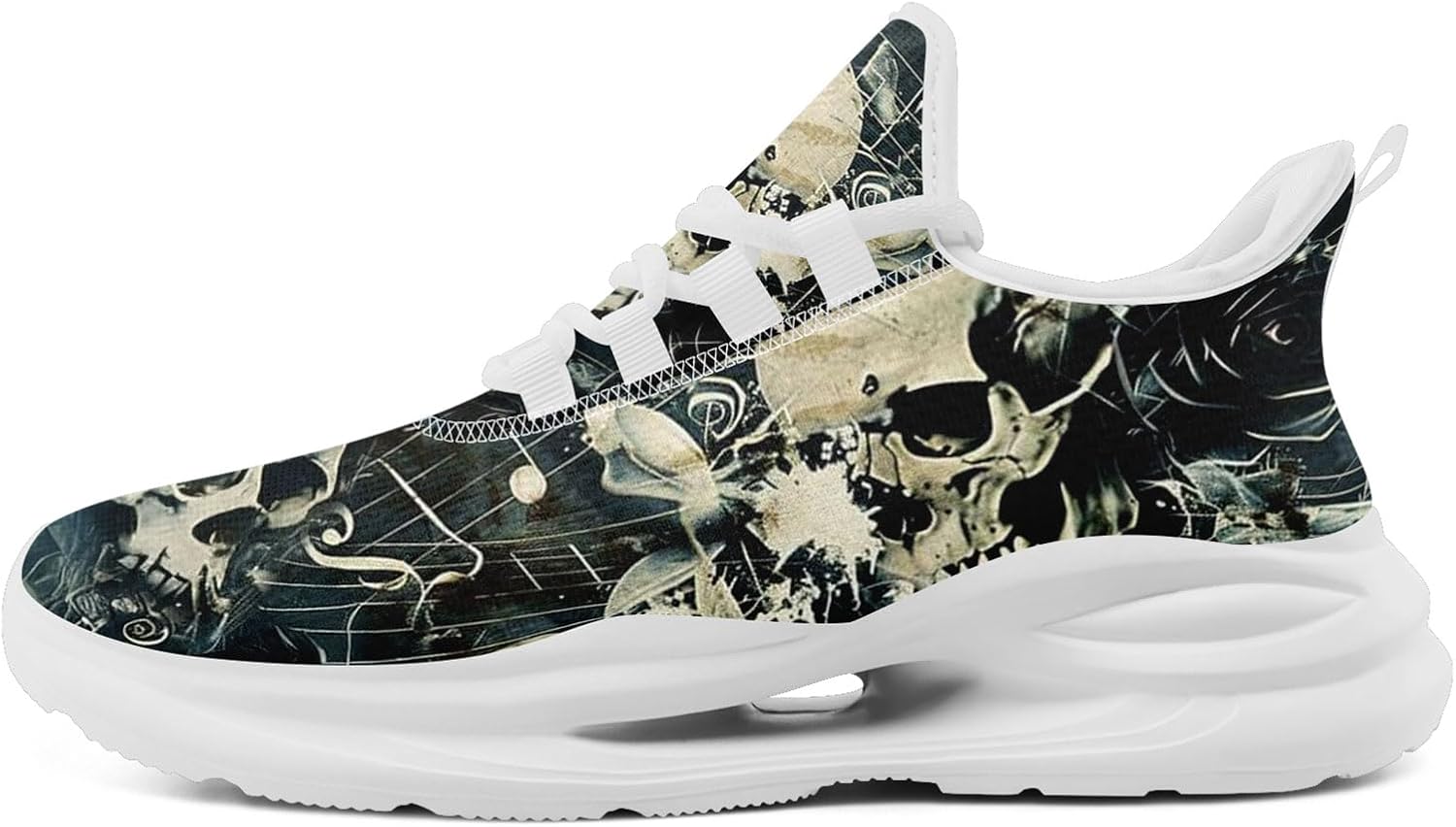 

Кроссовки женские с черепом и розой, легкие для бега, мужские дышащие кроссовки для ходьбы, унисекс, стильные готические панк кроссовки для тренировок и улицы Awsole, белый/черный/серый/бежевый