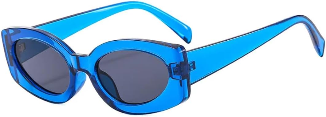 

Солнцезащитные очки с защитой UV400 | Панк, маленькая оправа, цветные линзы | для женщин и мужчин, для занятий спортом на открытом воздухе и вождения DSVIGF, Jelly Blue