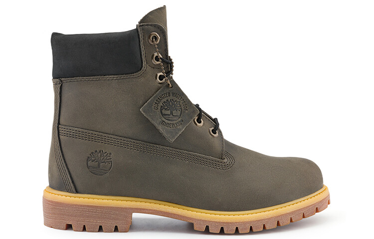 Мужские уличные ботинки Timberland из кожи, темно-серый — фото 2