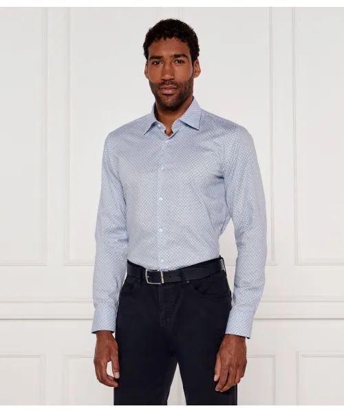 

Рубашка рубашка h-hank-kent-c1-214 Slim fit Boss, синий