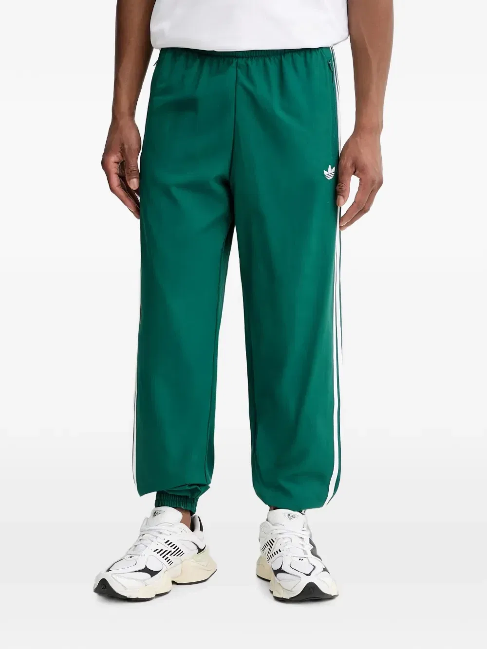 Спортивные брюки Firebird с логотипом Adidas, зеленый