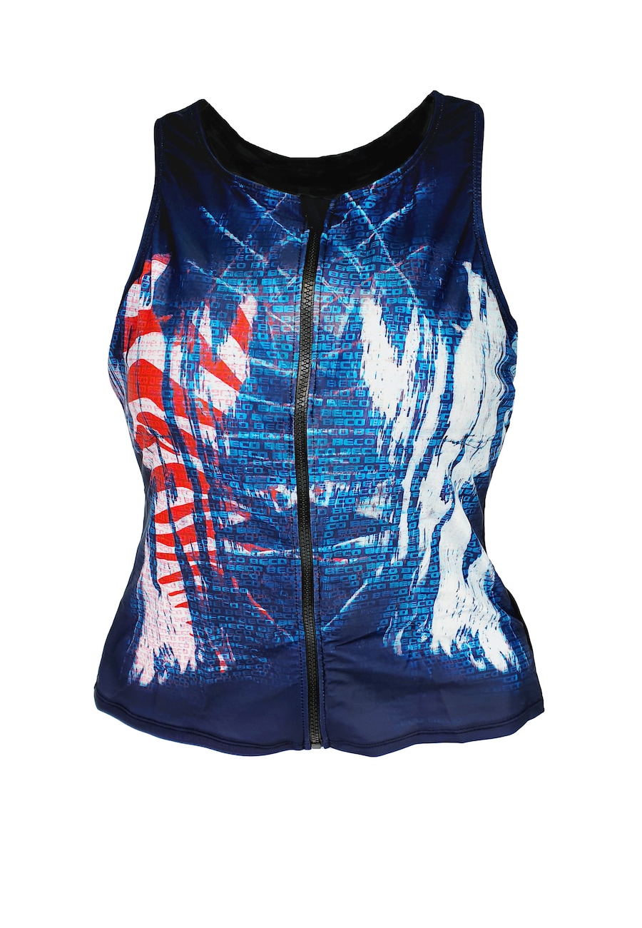 

Топ танкини с высоким воротом BECO the world of aquasports Beactive Racerback, темно-синий