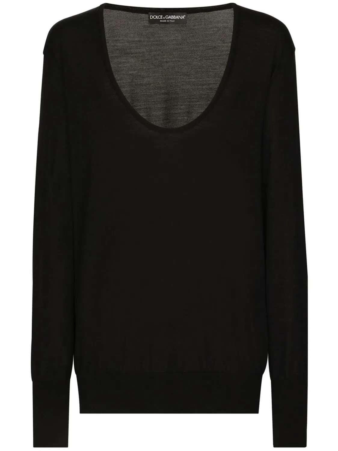 Джемпер из необработанной шерсти с круглым вырезом Dolce & Gabbana