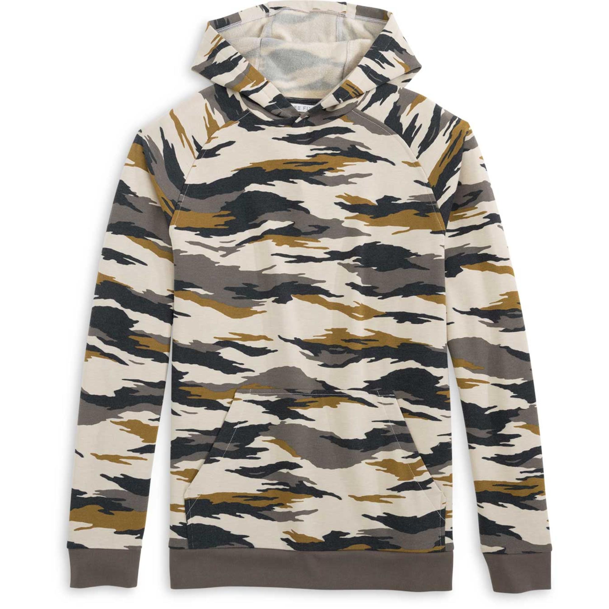 

Мужской легкий флисовый пуловер с капюшоном из бамбука Free Fly, Desert Camo