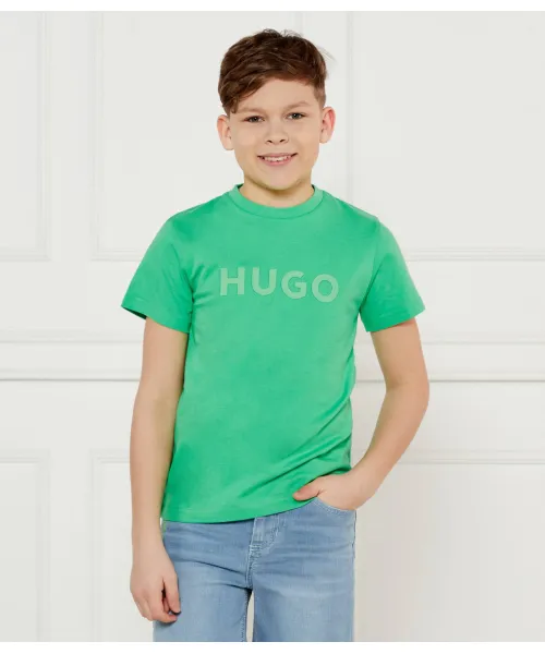 

Футболка Regular fit Hugo Kids, зеленый