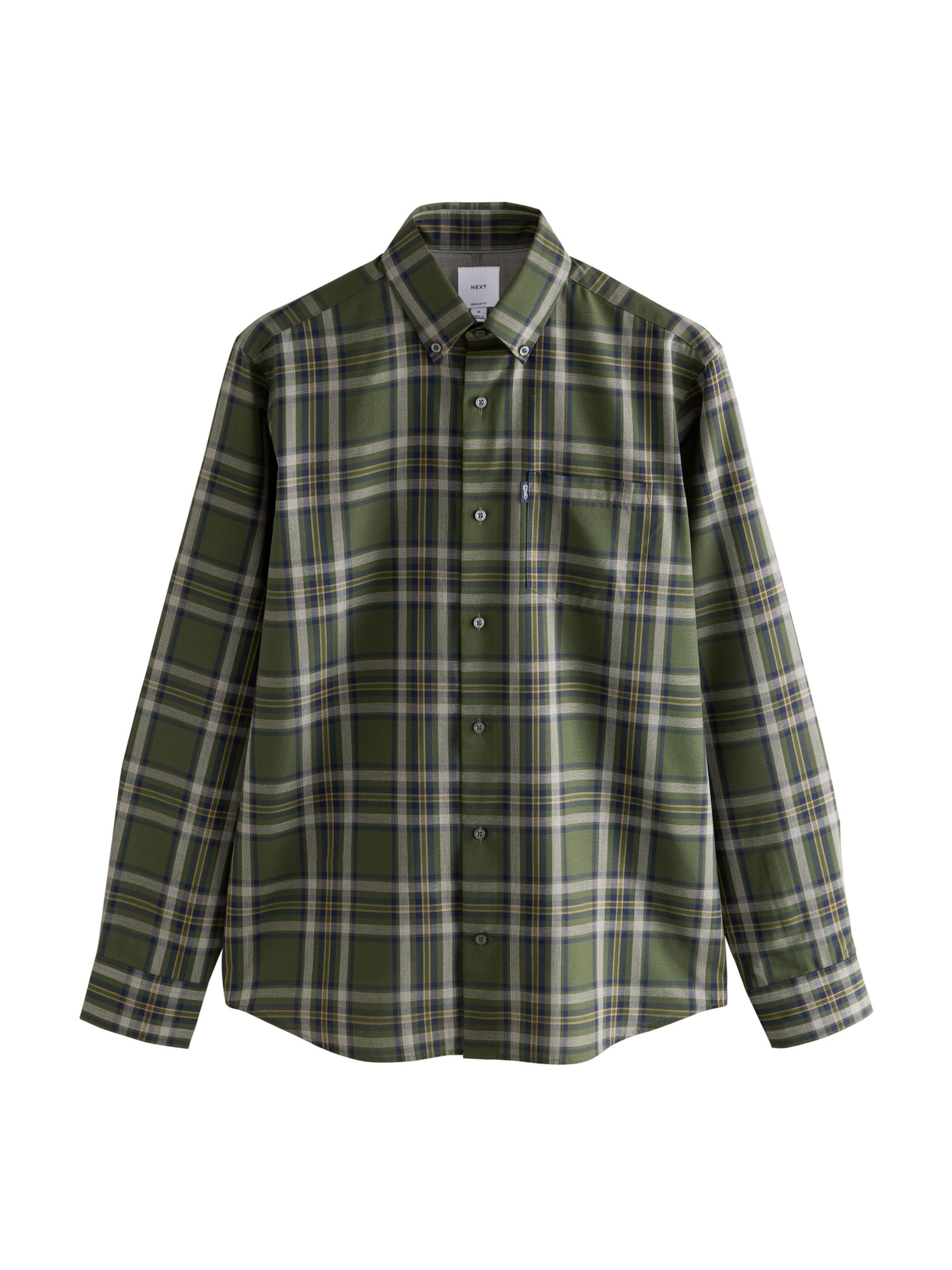 

Next Рубашка на пуговицах Regular fit в пастельно-зеленом и темно-зеленом цветах