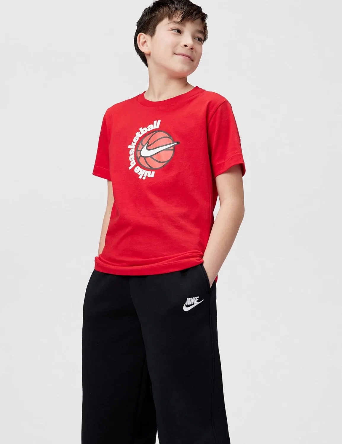 Футболка Nike Club Basketball для детей, красный — фото 2