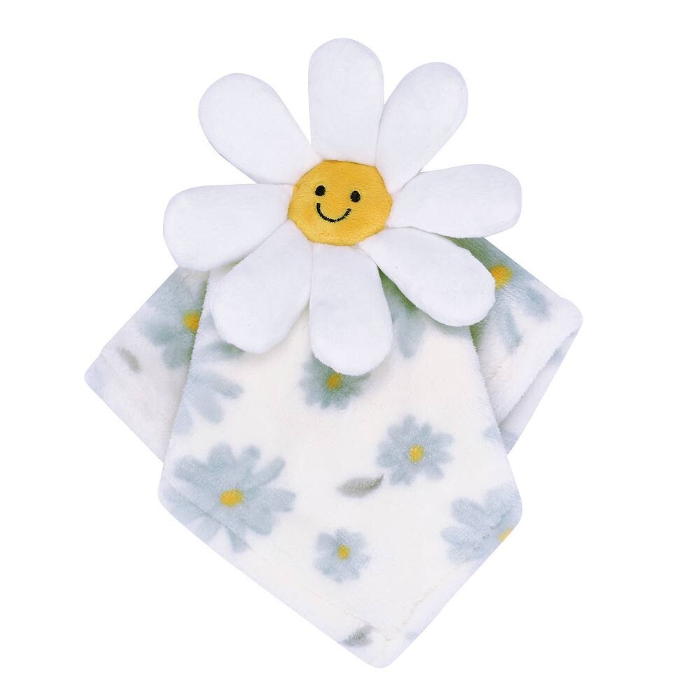 

Плюшевое защитное одеяло с белыми цветами Lambs & Ivy Sweet Daisy Lovey, белый