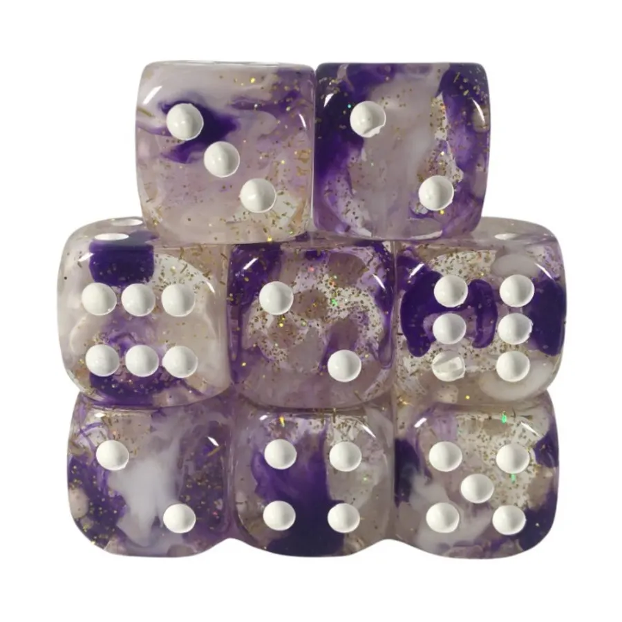 

d6 18мм Желание Джинни с белым (8), Class & Creature Dice - d6 Sets