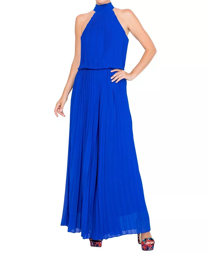 

Женский плиссированный комбинезон Wild Orchid Meghan Fabulous, синий