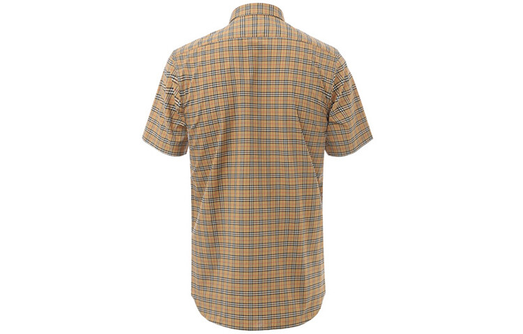 Рубашка Burberry, мужская, короткие рукава, бежевый — фото 2