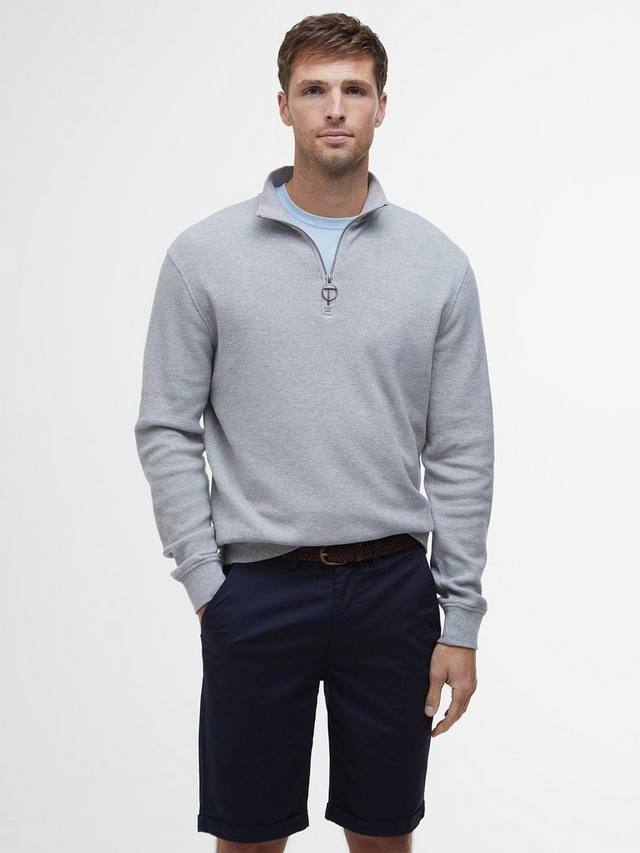 

Толстовка на молнии с замком pique interlock Barbour, цвет Grey Marl