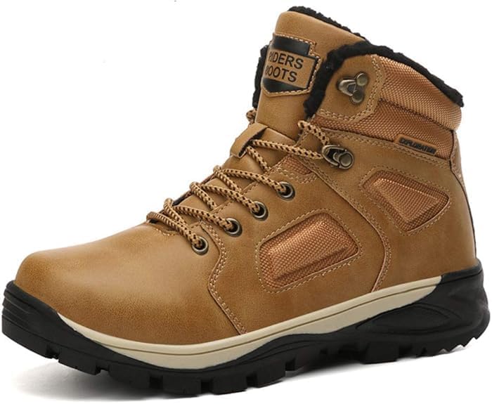 

Мужские хлопковые ботинки Asifn с теплой утяжеленной подкладкой, дышащие, легкие, для снега, прочные для активного отдыха на улице, коричневый