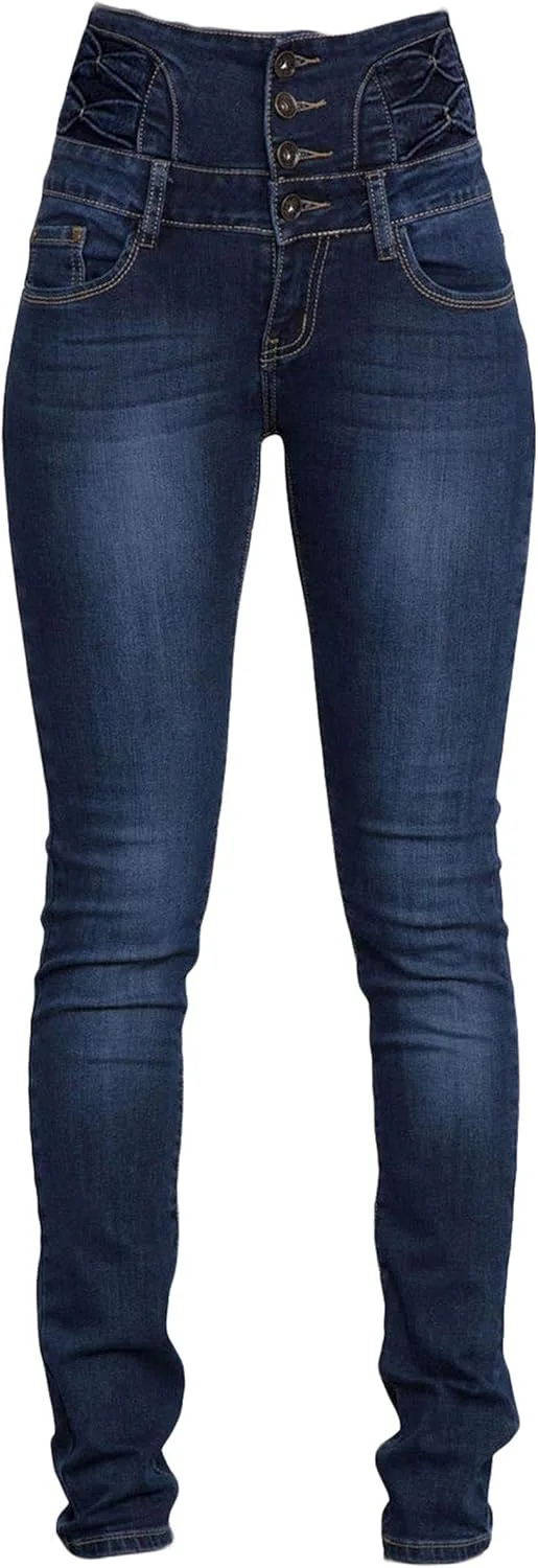 

Andongnywell женские джинсы high-rise slim-fit stretch plus size