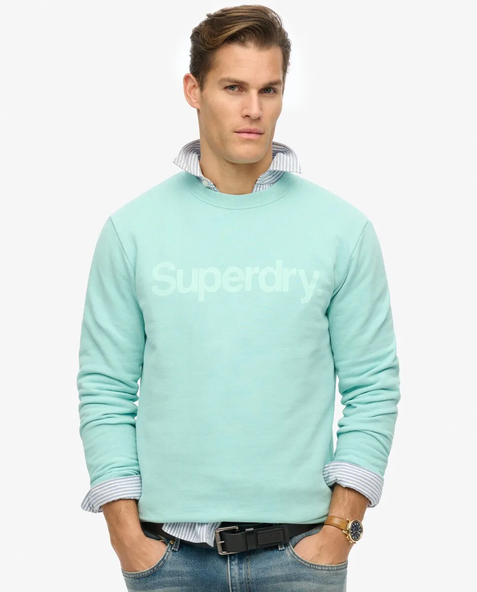 

Мужская толстовка с круглым вырезом и логотипом города Superdry, зеленый