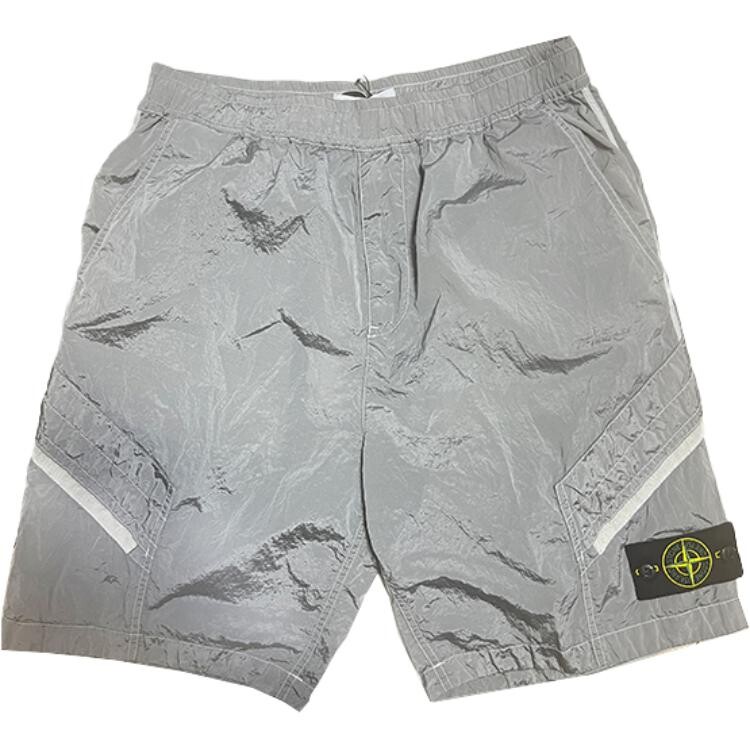 

Повседневные шорты мужские серебристые Stone Island, цвет Silver