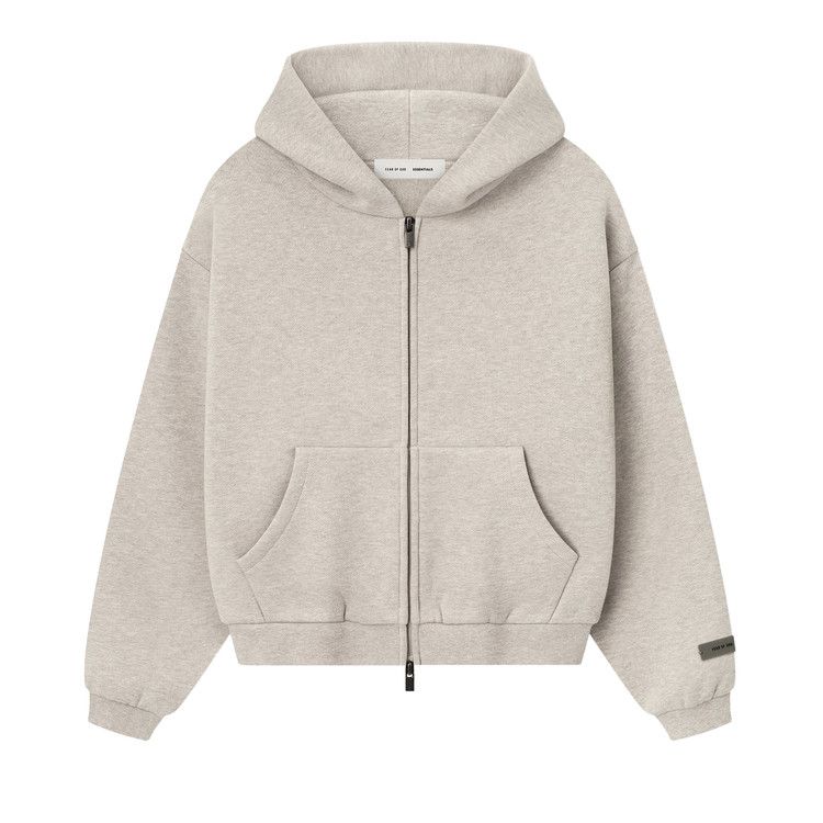 

Худи Fear of God Essentials Kids Fleece Zip-Up Hoodie, Heather Stone