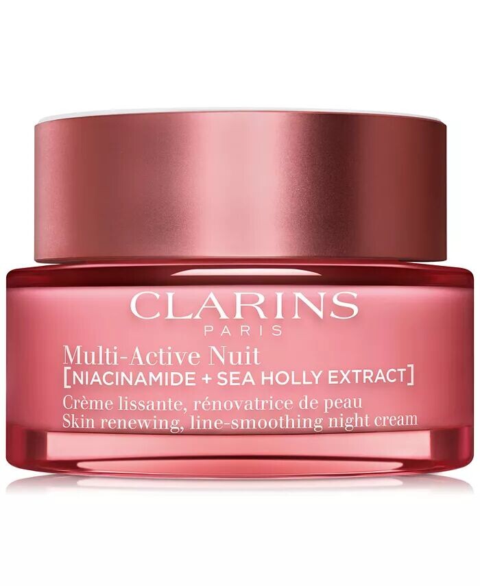 Крем для лица Clarins — Мультиактивный ночной увлажняющий для морщин, пор и сияния с ниацинамидом — фото 4