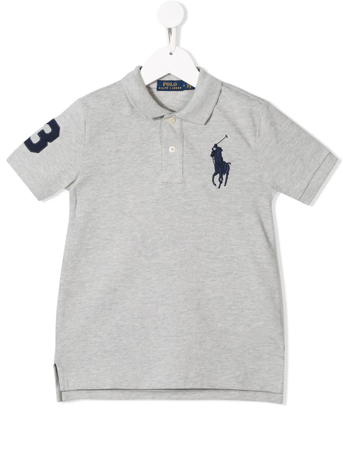 Рубашка-поло с вышитым логотипом POLO RALPH LAUREN KIDS