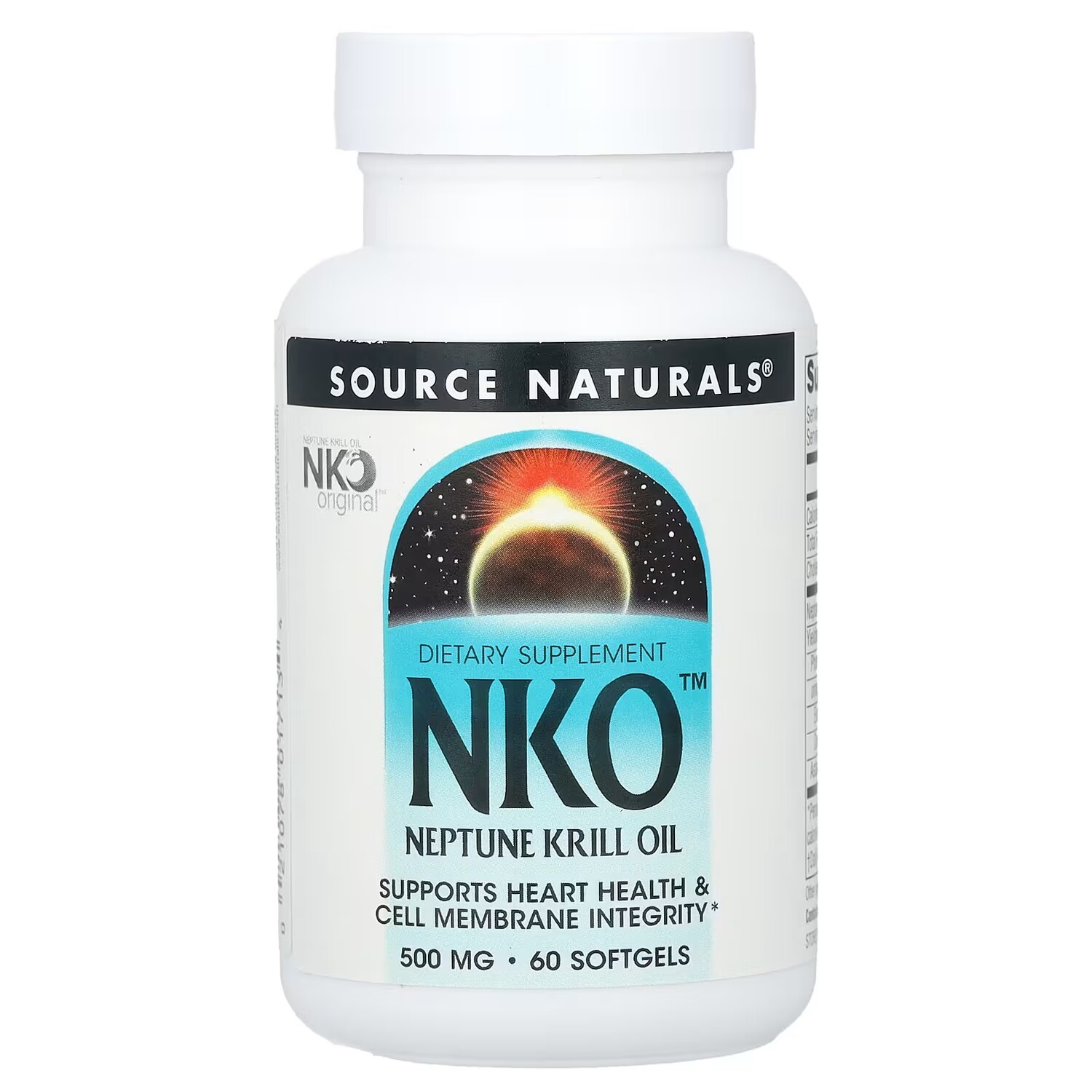 

Добавка Source Naturals NKO 500 мг, 60 мягких таблеток
